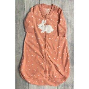Carter’s Baby Girl Bunny Rabbit Fleece Sleep Sack Sleeper, Size 3-6 months